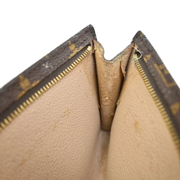 LOUIS VUITTON Logo BUCKET PM Pouch Bag Monogram Leather Brown France 05KA809 - Picture 11 of 16